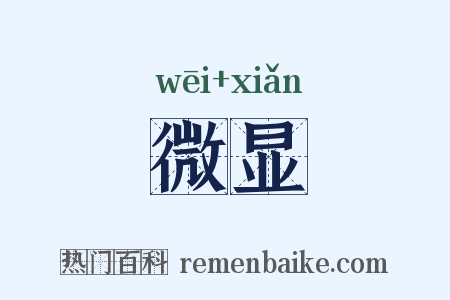 微显是什么意思的图片